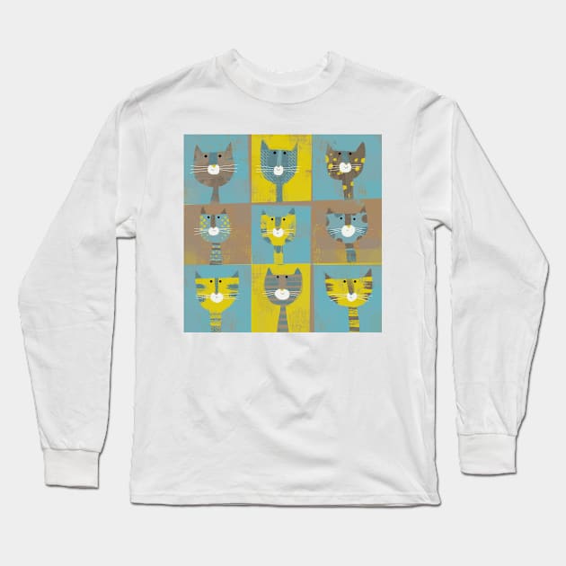 Cats Long Sleeve T-Shirt by Gareth Lucas